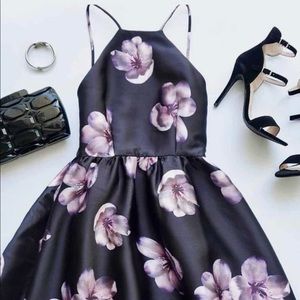 Backless fit and flare dress